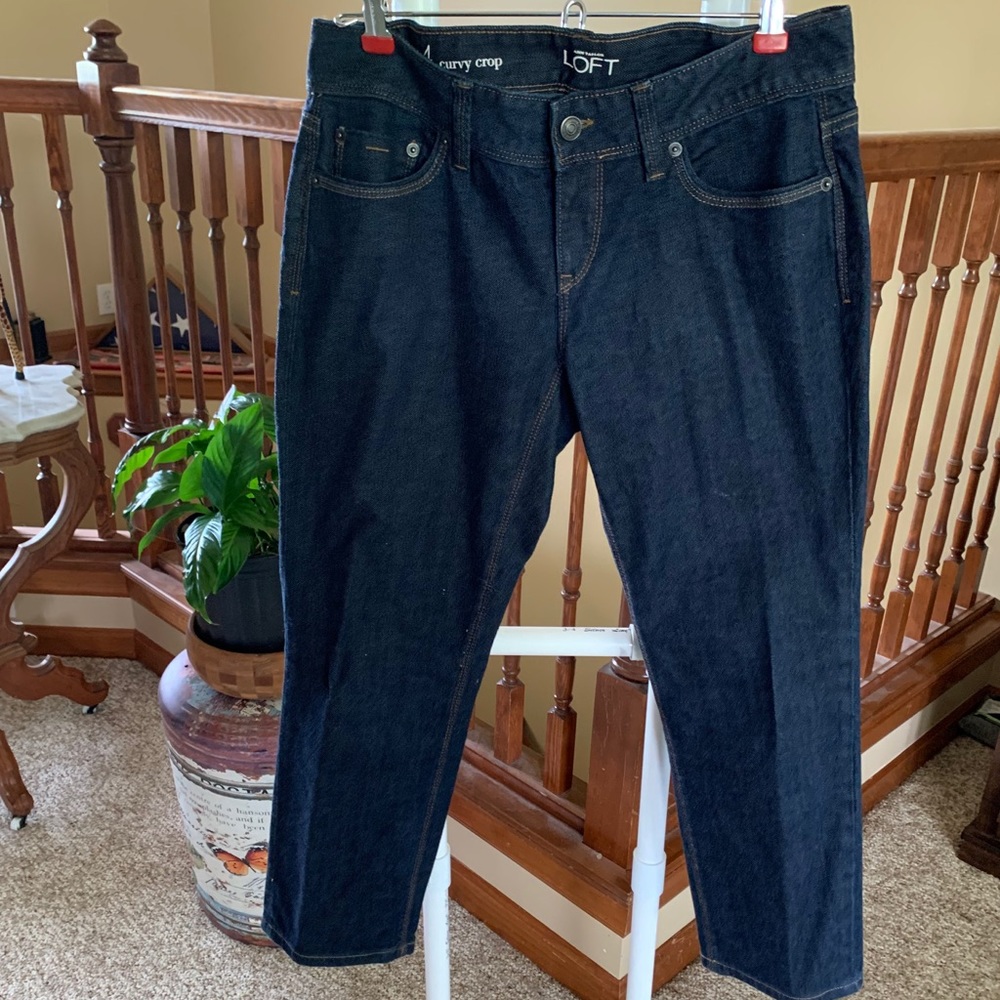 SOLD Ann Taylor LOFT Curvy Crop Jeans - Picture 1 of 4